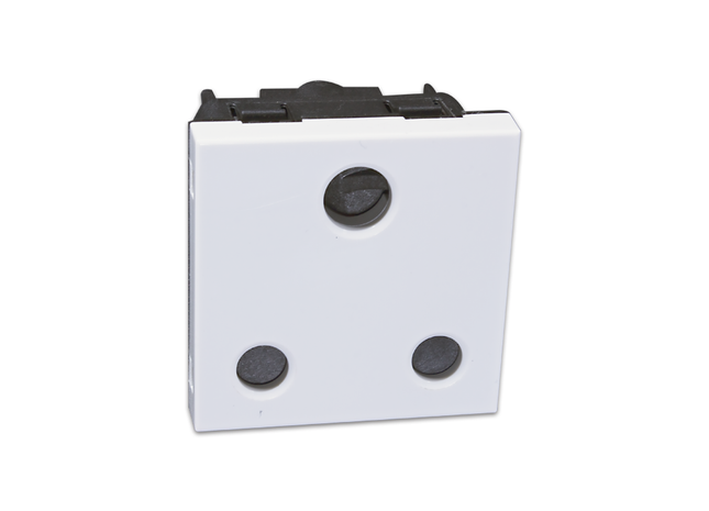 16A Single Unswitched Socket Module