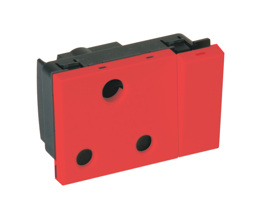 16A Single Switched Socket Outlet - Dedicated Red