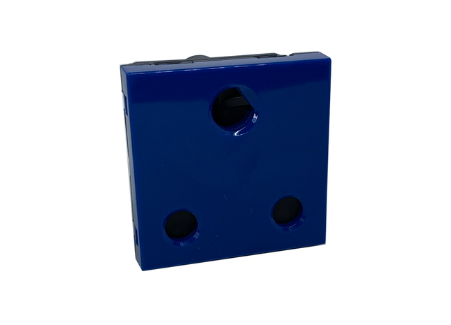 16A Single Unswitched Socket - Dedicated Blue
