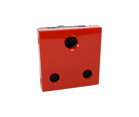 16A Single Unswitched Socket - Dedicated Red