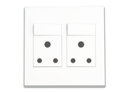 4 x 4 16A Double Switched Socket Outlet - Monoblock