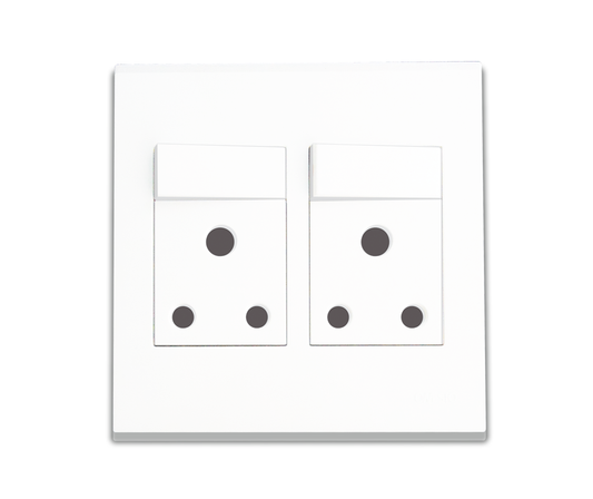 4 x 4 16A Double Switched Socket Outlet - Monoblock