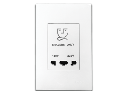 4 x 2 Shaver Socket