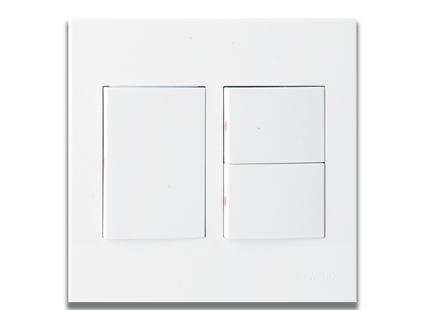 4 x 4 16A 3 Lever 1 Way Wide Rocker Switch
