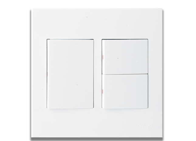 4 x 4 16A 3 Lever 1 Way Wide Rocker Switch
