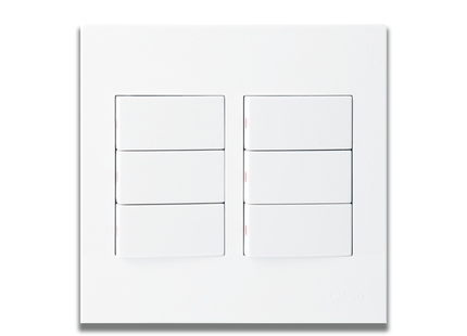 4 x 4 16A 6 Lever 1 Way Switch
