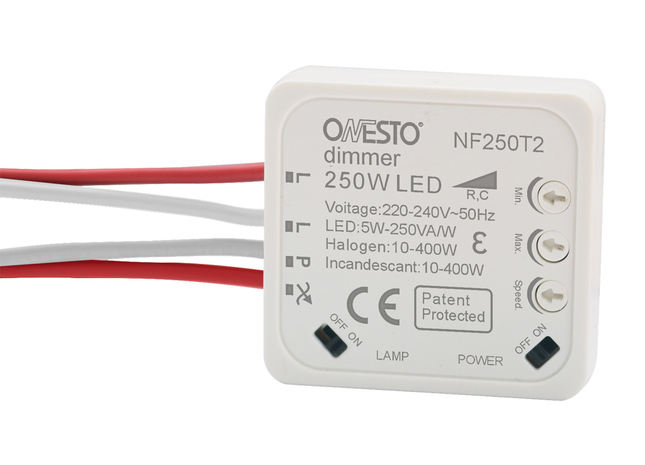 5W-250W Dimmer + Min-Max Dimming Level + Power & Light Memory