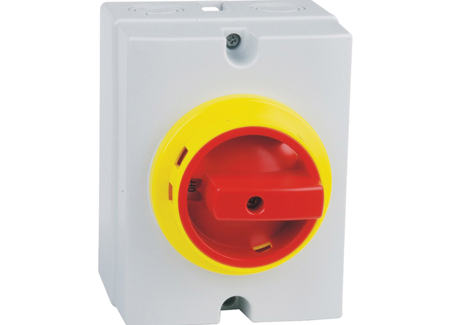 Lockable 3 Pole Surface Mount Isolators IP65 - AC