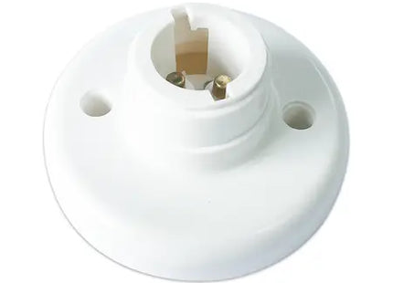 White B22 Base Mount Lamp Holder