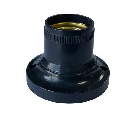 Black E27 Base Mount Lamp Holder