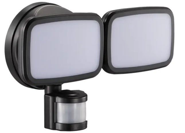 20W LED Infrared Sensor Security Light Black IP65
