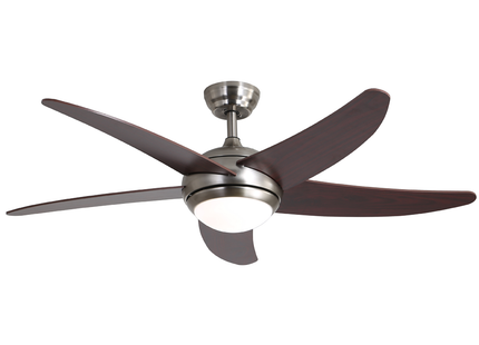 Silenta Mahogany 5 Blade Ceiling Fan With 18W LED Light