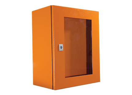 IP55 Steel Enclosure With Plexi Glass Outer Door & Solid Inner Door