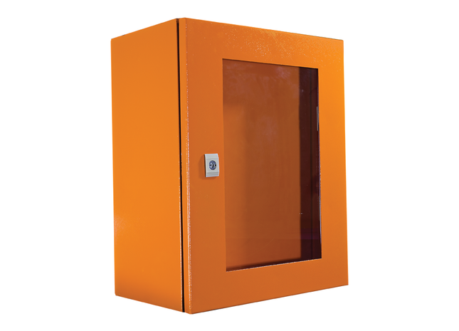 IP55 Steel Enclosure With Plexi Glass Outer Door & Solid Inner Door