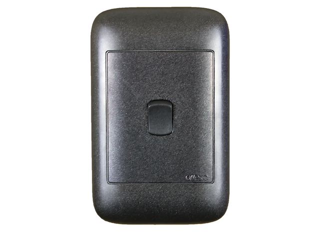 4X2 1 Lever 1 Way Black Switch