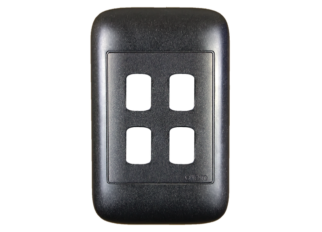 4X2 4 Lever Black Yoke and Surround