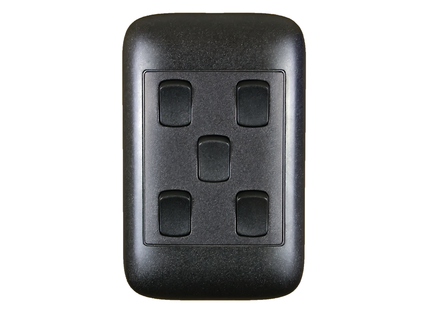 4X2 5 Lever 1 Way Black Switch