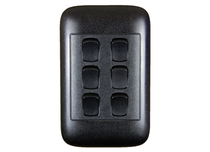 4X2 6 Lever 1 Way Black Switch