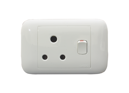 4X2 Single Switched Socket - Horizontal