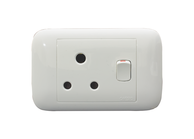 4X2 Single Switched Socket - Horizontal