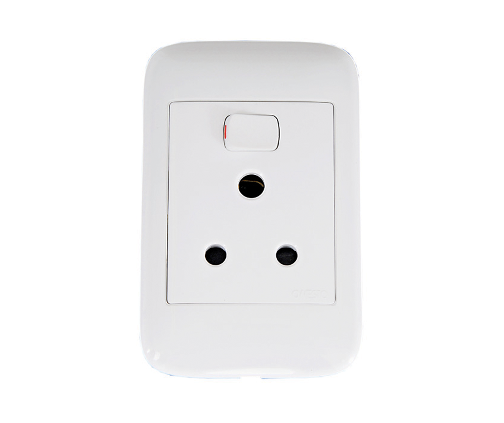 4X2 Single Switched Socket - Vertical