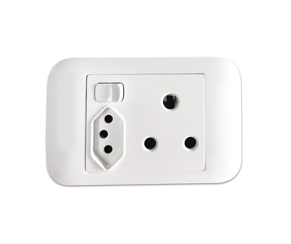 4X2 Single + New ZA Switched Socket – Maple Leaf Electrical Supplies