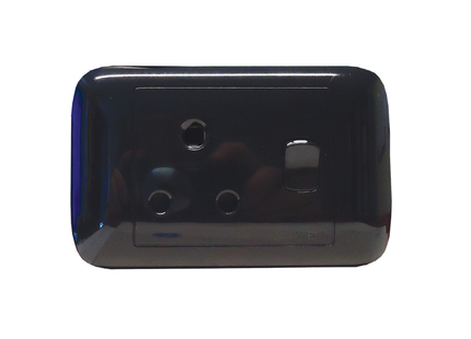 4X2 Black Dedicated Switched Socket