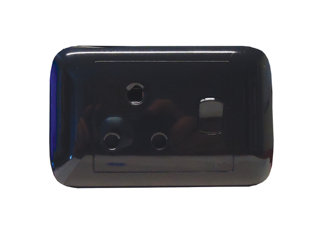 4X2 Black Dedicated Switched Socket