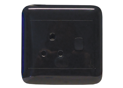4X4 Black Dedicated Single Switch Socket