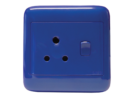 4X4 Blue Dedicated Single Switch Socket