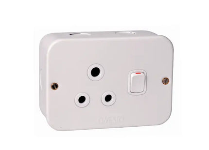 16A Single Steel Industrial Socket