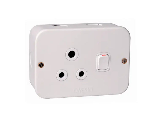 16A Single Steel Industrial Socket