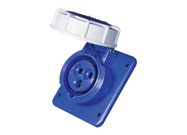 16A Sockets - Panel Mount with Flange