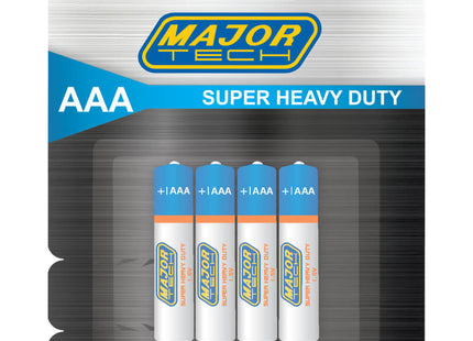 Major-Tech AAA Super Heavy Duty Batteries - 4 pack