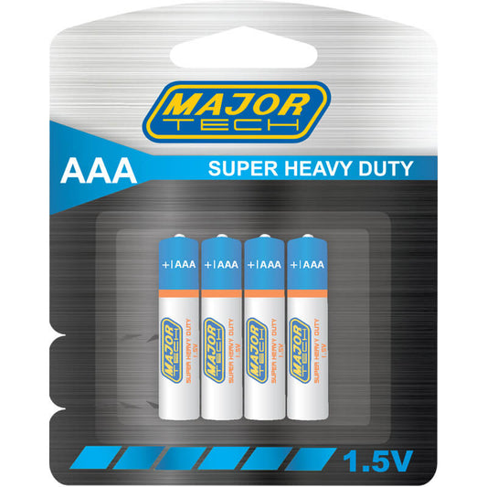 Major-Tech AAA Super Heavy Duty Batteries - 4 pack