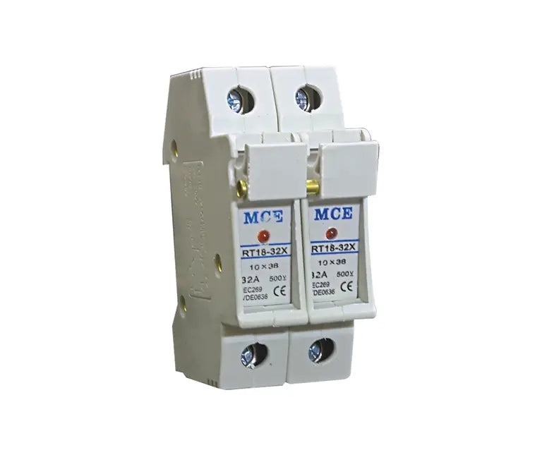 2 Pole Din Mount + LED Indicator Fuse Holder