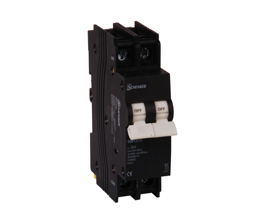 13mm Double Pole C Curve 3kA Circuit Breaker