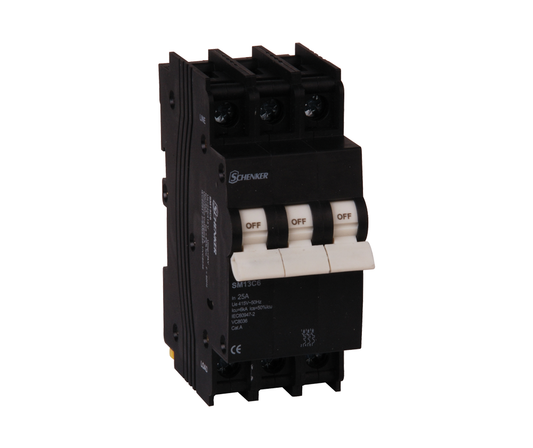 13mm Triple Pole C Curve 3kA Circuit Breaker