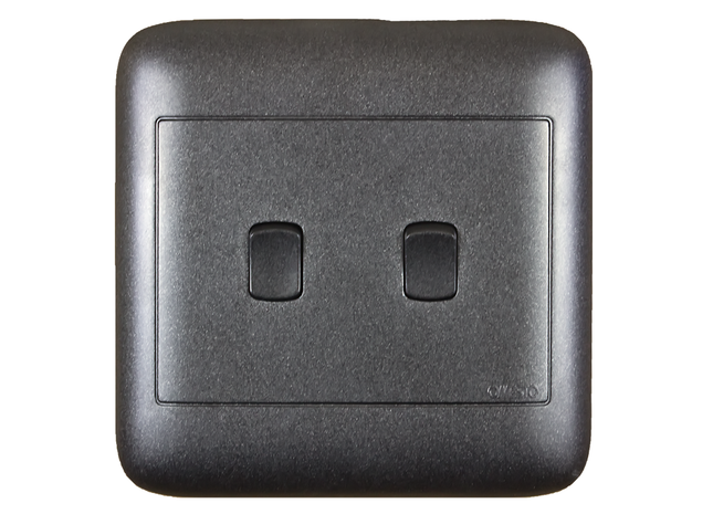 4X4 2 Lever 1 Way Black Switch