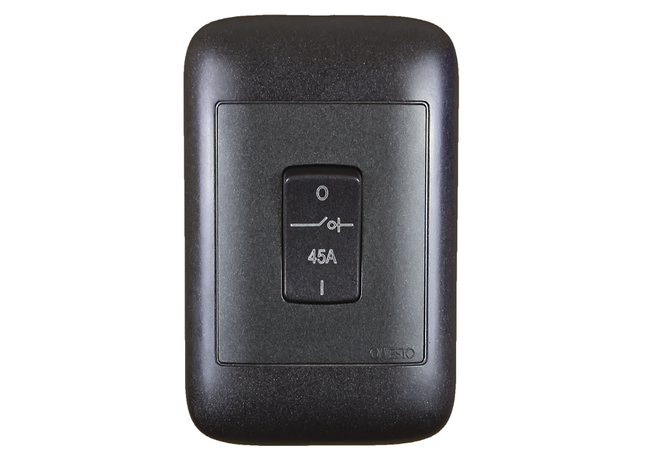 4X2 45A 2Pole Black Isolator