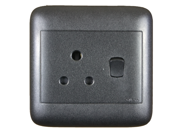 4X4 Single Black Switch Socket