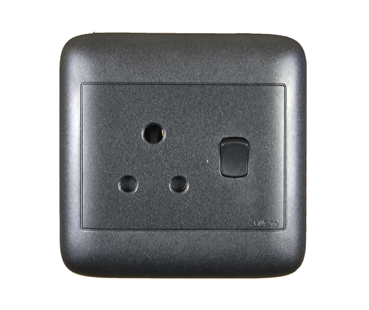 4X4 Single Black Switch Socket