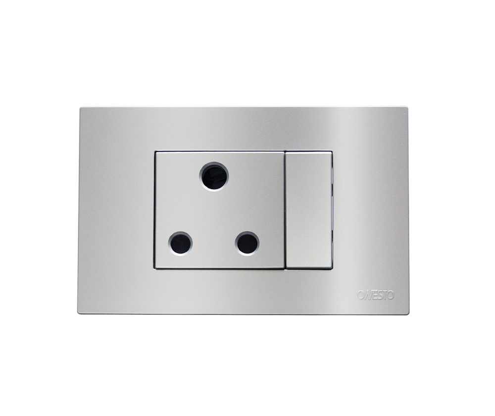 4 x 2 16A Single Switched Socket Outlet - Horizontal