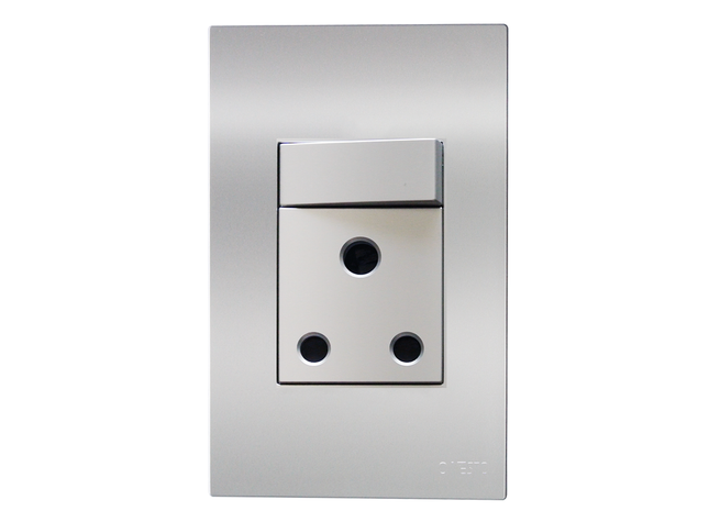 4 x 2 16A Single Switched Socket Outlet - Vertical