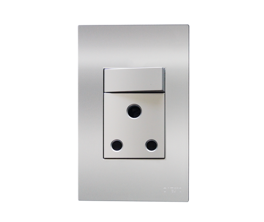 4 x 2 16A Single Switched Socket Outlet - Vertical