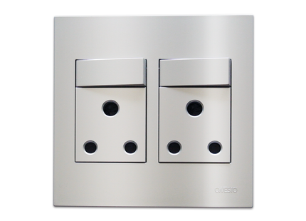 4 x 4 16A Double Switched Socket Outlet - Monoblock