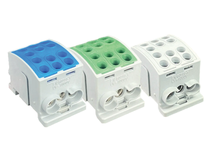 215A 25mm 3 Way Din Rail Terminal Block