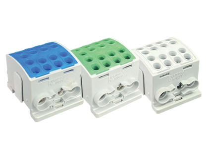 355A 35mm 4 Way Din Rail Terminal Block