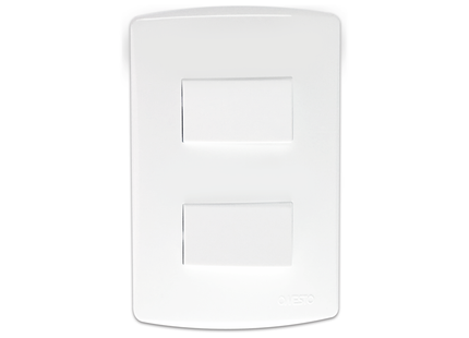 4X2 2 Lever 1 Way Switch White