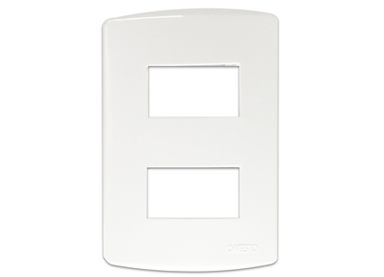 4X2 2 Lever Yoke Only White